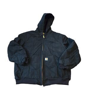 Carhartt J140 Loose Fit Firm Duck Insulated Flannel-Lined Men's XL Color Black